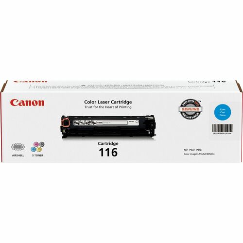 Canon 116 Original Toner Cartridge - Laser - 1500 Pages - Cyan - 1 Each