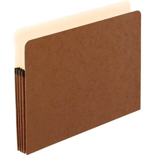 Pendaflex Letter Recycled File Pocket - 8 1/2" x 11" - 3 1/2" Expansion - Red Fiber - Red - 30% Recycled - 50 / Carton