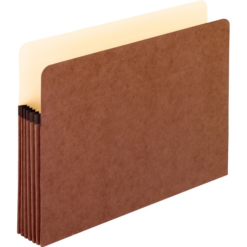 Pendaflex Letter Recycled File Pocket - 8 1/2" x 11" - 5 1/4" Expansion - Red Fiber - Red - 30% Recycled - 50 / Carton