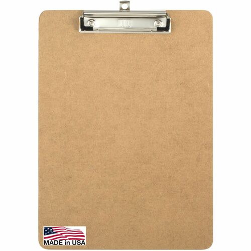 Officemate Recycled Low-profile Clipboard - 1" Clip Capacity - 9" x 12 1/2" - Hardboard - Brown - 1 Each