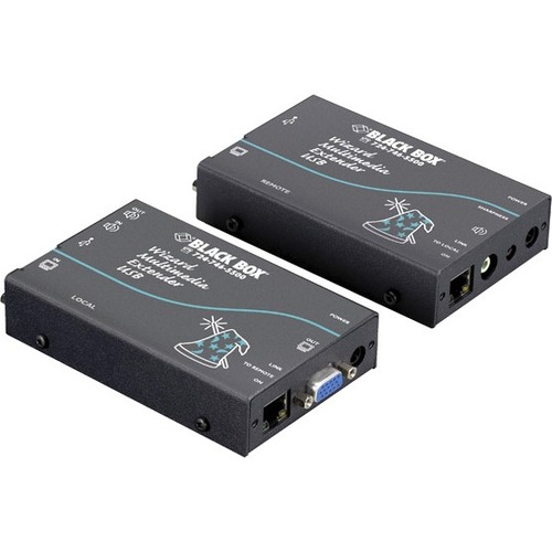 Black Box AVU5020A KVM Console/Extender - 1 Computer(s) - 1 Local User(s) - 1 Remote User(s) - 164 ft Range - WUXGA - 1920 x 1200 Maximum Video Resolution - 2 x Network (RJ-45) - 5 x USB - 3 x VGA - 110 V AC, 220 V AC Input Voltage