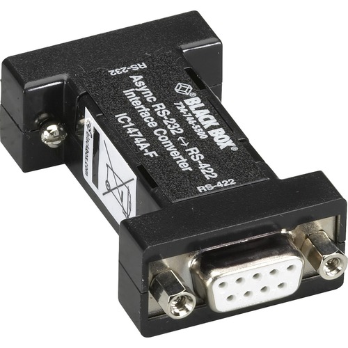 Black Box RS232 to RS-422 Interface Bidirectional Converter - 1 x DB-9 RS-232 , 1 x RS-422 Terminal Block - Internal