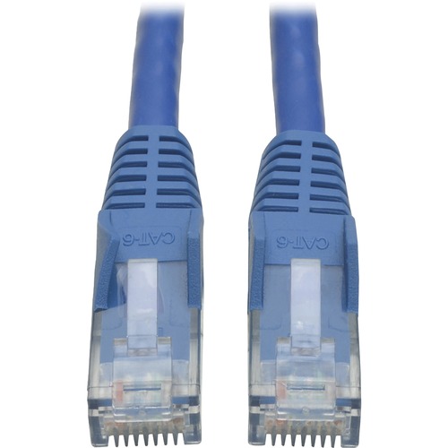 Tripp Lite 100ft Cat6 Gigabit Snagless Molded Patch Cable RJ45 M/M Blue 100' - Category 6 - 100ft - 1 x RJ-45 Male Network - 1 x RJ-45 Male Network - 