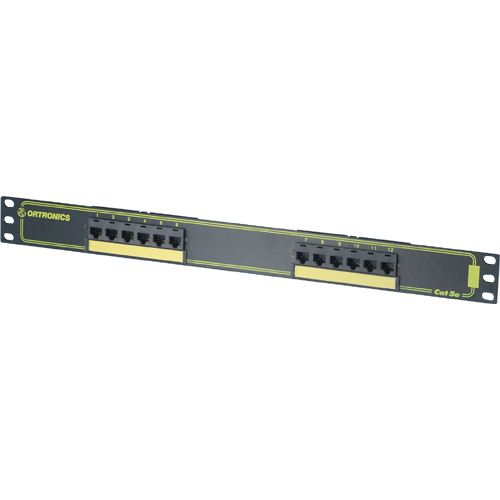 Ortronics Clarity 5E OR-PSD5E6U12 Cat5e Std Density 12-Port Network Patch Panel