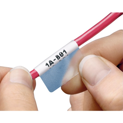 PANDUIT Wire and Cable Label - 1" Width x 2.25" Length - 1" Core - 1500 / Pack - Clear, White