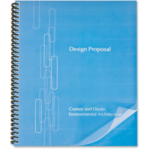 GBC Lined Design Binding Presentation Covers - For Letter 8 1/2" x 11" Sheet - Clear - Polypropylene - 25 / Pack