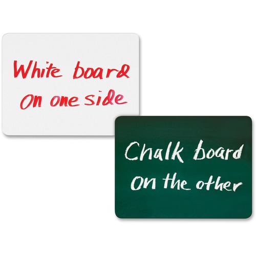 Creativity Street 2-in-1 Personal Combo Board - 12" (1 ft) Width x 9" (0.8 ft) Height - Dark Green Surface - 10 / Pack