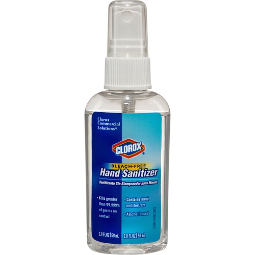 Clorox Commercial Solutions Hand Sanitizer Spray - 2 fl oz (59.1 mL) - Spray Bottle Dispenser - Kill Germs - Hand - Clear - Bleach-free, Non-sticky, Non-greasy - 1 Each