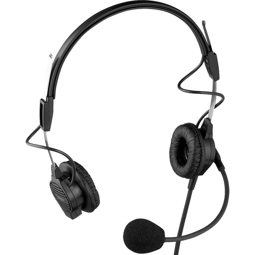 Telex PH-44 Headset - Stereo - XLR - Wired - 300 Ohm - 200 Hz - 10 kHz - Binaural - Semi-open - 5.50 ft Cable - Noise Canceling - Black