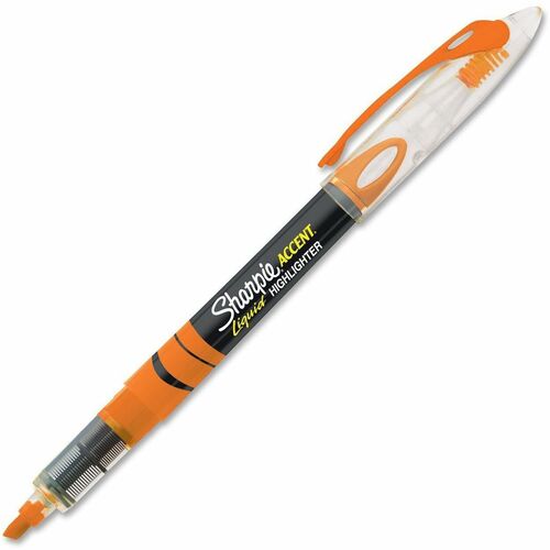 Sharpie Pen-style Liquid Ink Highlighters - Micro Marker Point - Chisel Marker Point Style - Fluorescent Orange Pigment-based Ink - 1 / Box