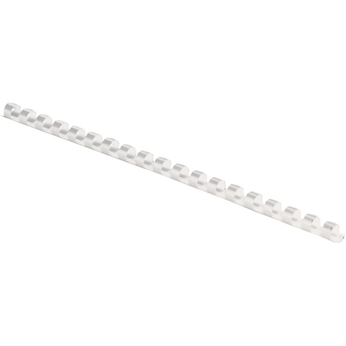 Fellowes Plastic Combs - Round Back 1/4" 20 sheets White 100 pk - 0.25" Diameter - 20 Sheet Capacity - Round - 100 / Pack - White - Binding Spines & Strips - FEL52370