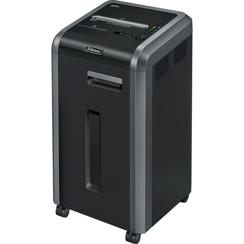 Fellowes Powershred 225Ci 100% Jam Proof Cross-Cut Shredder - Continuous Shredder - Cross Cut - 22 Per Pass - for shredding Staples, Credit Card, CD, DVD, Paper Clip, Junk Mail, Paper - 0.2" x 1.5" Shred Size - P-4 - 4.27 m/min - 9.5" Throat - 60.57 