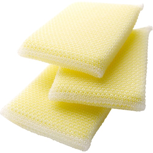 Scotch-Brite Dobie All-purpose Cleaning Pads - 0.5" Height x 2.6" Width x 4.3" Depth - 3/Pack - Polyurethane - Yellow