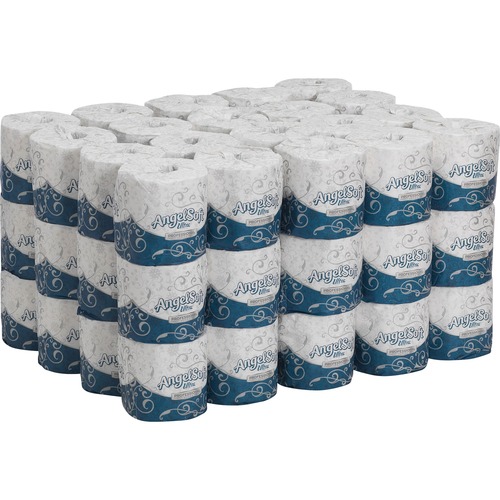 Angel Soft Ultra Professional Series Embossed Toilet Paper - 2 Ply - 4.05" x 4.50" - 400 Sheets/Roll - White - 60 / Carton