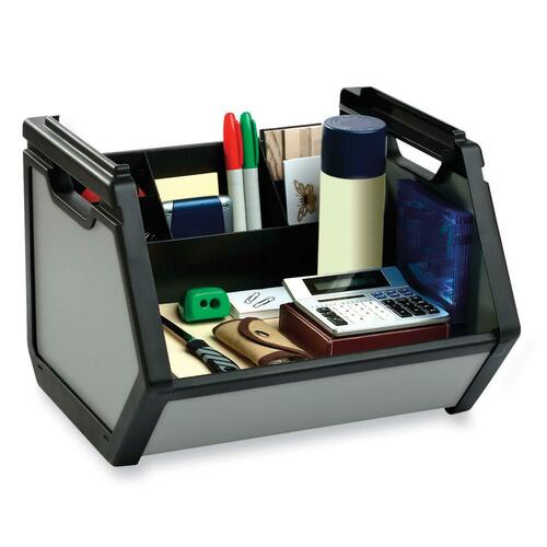 Find It Stackable Storage Bin - 100 x File - 11.3" Height x 15" Width x 14" Depth - Desktop - Scratch Resistant - 0% Recycled - Gray - Plastic - 1 Each