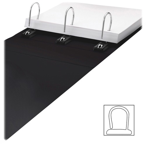 Find It Non-View D-shape Ring Gapless Binder - 5" Binder Capacity - Letter - 8 1/2" x 11" Sheet Size - Ring Fastener(s) - Black - 1 Each