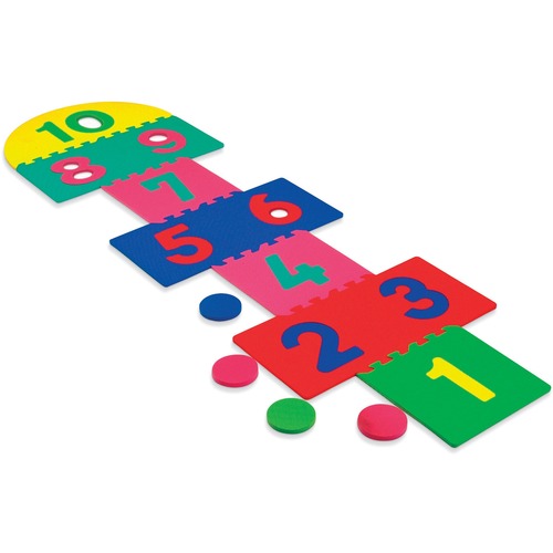 Pacon® Wonderfoam Hopscotch Puzzle Mat - 26 Piece - 12.50" Assembled Height x 12.50" Assembled WidthTheme/Subject: Learning - 3 Year