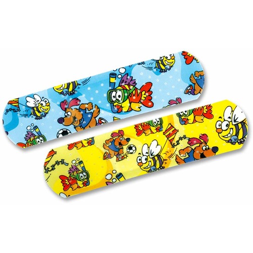 Medline Medtoons Cartoon Adhesive Bandage - - 0.75" Width x 3" Length - Assorted - 1200 / Carton