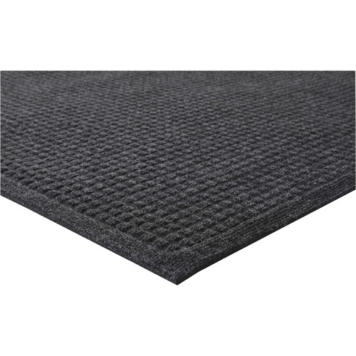 Genuine Joe EcoGuard Indoor Wiper Floor Mats - Indoor - 60" Length x 36" Width - Plastic, Rubber - Charcoal Gray - 1Each