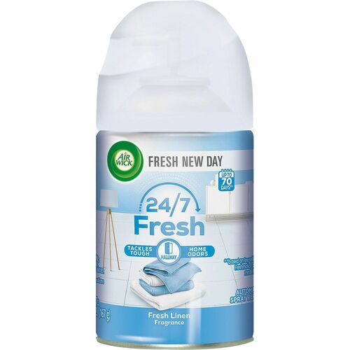 Air Wick Freshmatic Ultra Automatic Spray Refills w/Essential Oils - Spray - 5.9 fl oz (0.2 quart) - 5.90 oz - Fresh Linen - 60 Day - 1 Each
