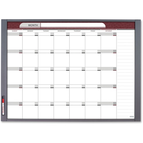 Quartet InView Custom Whiteboard - 47.5" (4 ft) Width x 35" (2.9 ft) Height - White Steel Surface - Graphite Frame - Rectangle - Horizontal/Vertical - Assembly Required - 1 Each