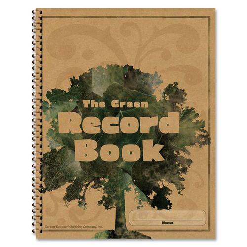 Carson Dellosa Education The Green Spiralbound Record Book - 96 Sheet(s) - Spiral Bound - 8.50" x 11" Sheet Size - Assorted - Recycled - 1 Each