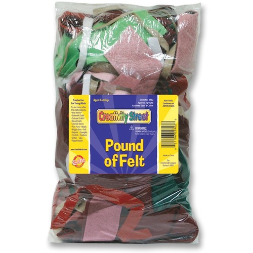 Creativity Street Felt Assorted Remnants Pound Bag - Craft - 1 / Pack - Assorted