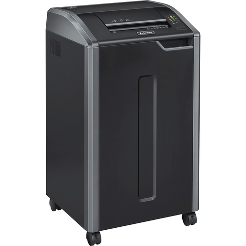 Fellowes Powershred® 425i 100% Jam Proof BAA Compliant Strip-Cut Shredder - Continuous Shredder - Strip Cut - 38 Per Pass - for shredding Staples, Credit Card, CD, DVD, Paper Clip, Junk Mail, Paper - 0.219" Shred Size - P-2 - 20 ft/min - 12" Throat - 