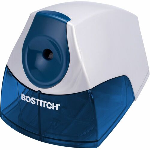 Stanley-Bostitch Personal Electric Pencil Sharpener - Desktop - 1 Hole(s) - Helical - 4.3" Height x 4" Width - Blue, Silver - 1 Each