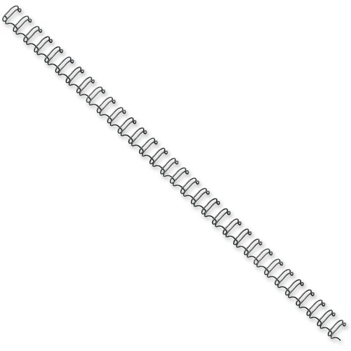 Fellowes Wire Binding Combs - 0.4" Height x 11" Width x 0.4" Depth - 0.3" Maximum Capacity - 80 x Sheet Capacity - Round - Black - Binding Spines & Strips - FEL52541
