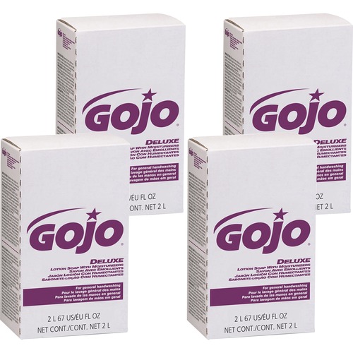 Gojo® Deluxe Lotion Soap with Moisturizers - Light Floral Scent - 67.6 fl oz (2 L) - Hand - Bio-based - 4 / Carton