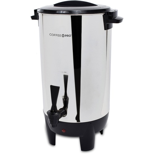 Coffee Pro 30-Cup Percolating Urn/Coffeemaker - 30 Cup(s) - Multi-serve - Stainless Steel - Stainless Steel Body