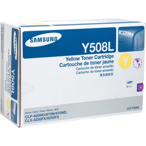 Samsung CLT-Y508L Original Toner Cartridge - Laser - 4000 Pages - Yellow - 1 Each