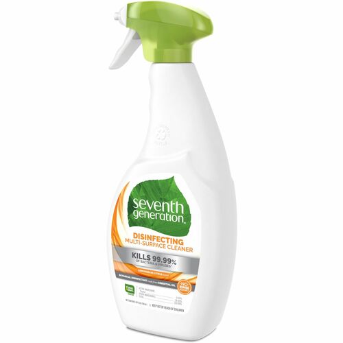 Seventh Generation Disinfecting Multi-Surface Cleaner - For Nonporous Surface - 26 fl oz (0.8 quart) - Lemongrass Citrus Scent - 1 Each - Streak-free, Disinfectant, Odor Neutralizer