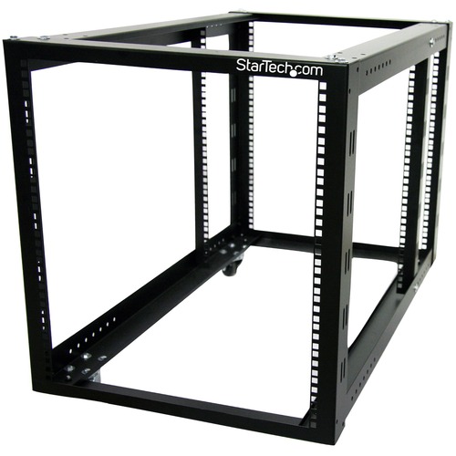 StarTech.com 12U 4 Post Server Equipment Open Frame Rack Cabinet w/ Adjustable Posts & Casters - Store your servers, network and telecommunications equipment in this 12U, adjustable open-frame rack - four post rack - 4 post rack - 12u 4 post rack - 12u se