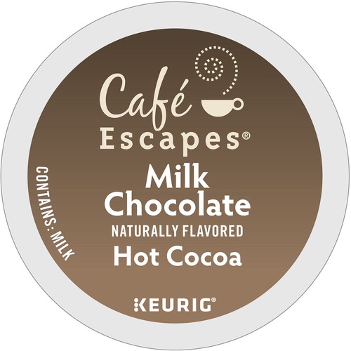 Café Escapes® K-Cup Milk Chocolate Hot Cocoa - Milk Chocolate - 15g - K-Cup - 24 / Box