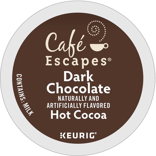 Café Escapes® K-Cup Dark Chocolate Hot Cocoa - 0.53 oz - 24 / Box