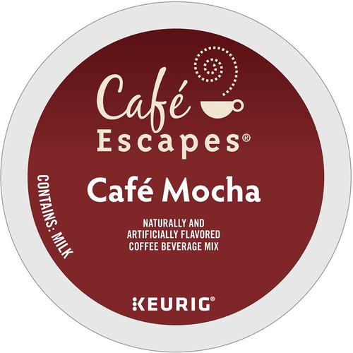 Café Escapes® K-Cup Cafe Mocha - Compatible with Keurig Brewer - 0.5 oz - 24 / Box