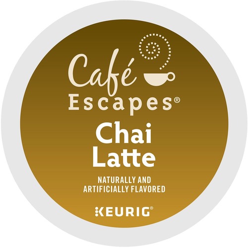 Café Escapes® Chai Latte Black Tea K-Cup - 0.5 oz - 24 / Box