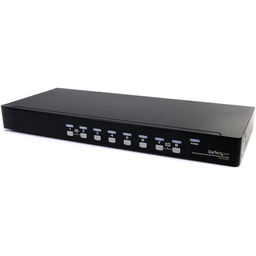 StarTech.com 8 Port Rackmount USB VGA KVM Switch w/ Audio - Control up to 8 VGA and USB computers from a single keyboard, mouse and monitor - usb kvm switch - 8 port kvm switch - vga kvm switch -rack mount kvm