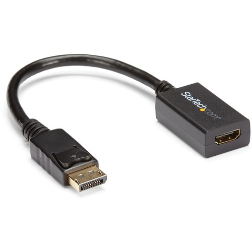 StarTech.com DisplayPort to HDMI Adapter, 1080p DP to HDMI Video Converter, DP to HDMI Monitor/TV Dongle, Passive, Latching DP Connector - Passive DisplayPort to HDMI adapter - 1080p/7.1 Audio/HDCP 1.4/DP 1.2 - Connects DP source to an HDMI display/monito = STCDP2HDMI2