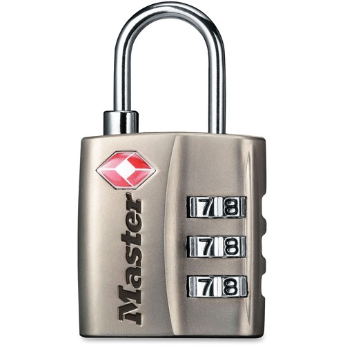 Master Lock PadLock - 4 Digit - 0.25" (6.35 mm) Shackle Diameter - Metal Body - 1 Each - Locks - MLK4680DNKL