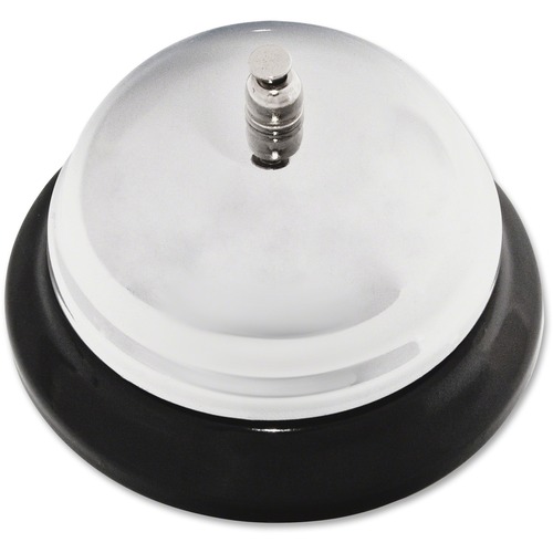Advantus Call Bell - Chromed - Steel - Black, Clear