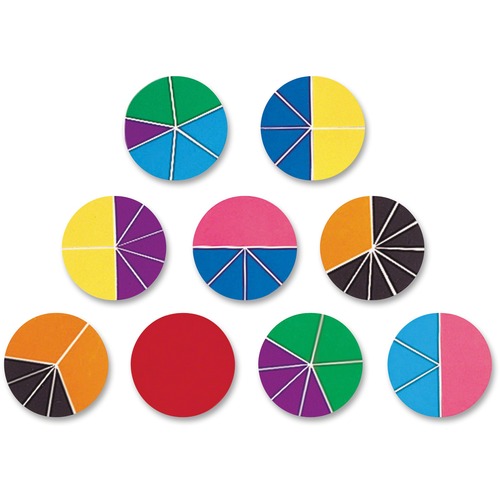 Rainbow Fraction Deluxe Circles Set - Theme/Subject: Learning - Skill Learning: Color Matching, Addition, Subtraction, Comparison, Fraction - 9 Pieces - 6+ - 9 / Set