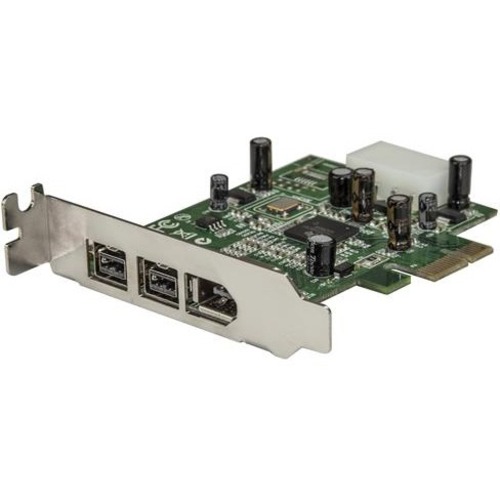 StarTech.com 3 Port 2b 1a LP 1394 PCI Express FireWire Card - Add 2 native FireWire 800 ports to your low profile/small form factor computer through a PCI Express expansion slot - pci express 1394a - pcie firewire card - pcie 1394 -4 port firewire 400 car