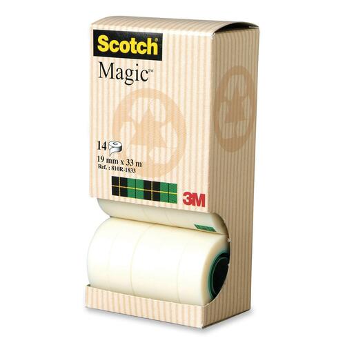 Scotch Magic 810R1833 Tape with Dispenser Tower - 36 yd (32.9 m) Length x 0.75" (19.1 mm) Width - Dispenser Included - 14 / Pack