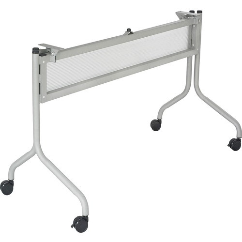 Safco Impromptu Table Base - 28" Height x 49.25" Width x 24" Depth - Training - Assembly Required - Silver - 1 Each