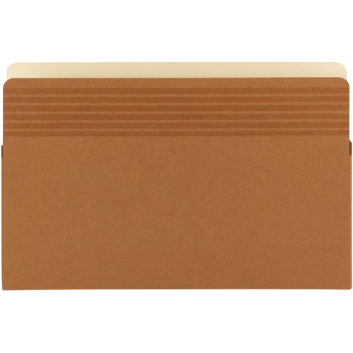 Smead Easy Grip Straight Tab Cut Legal Recycled File Pocket - 8 1/2" x 14" - 5 1/4" Expansion - Redrope - Redrope - 30% Recycled - 10 / Box