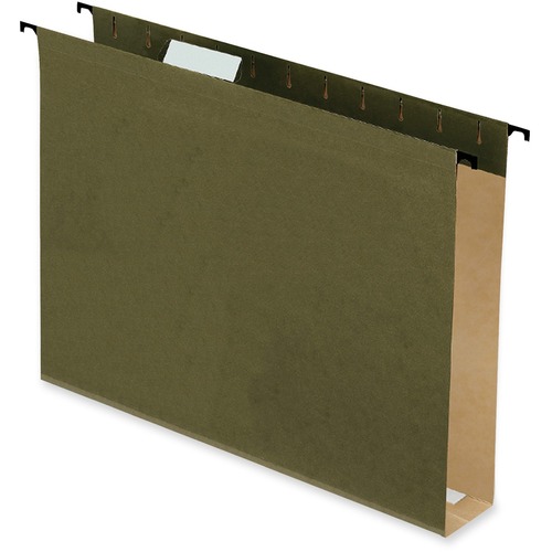 Pendaflex SureHook Letter Recycled Hanging Folder - 2" Folder Capacity - 8 1/2" x 11" - Green - 10% Recycled - 20 / Box - Hanging Box Bottom Folders - PFX6152X2C