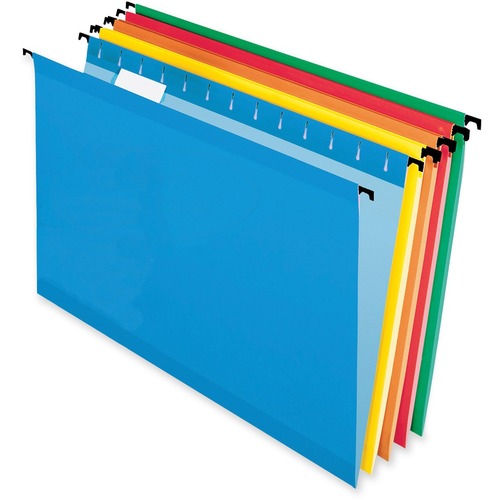 Pendaflex SureHook Letter Recycled Hanging Folder - 8 1/2" x 11" - Assorted - 10% Recycled - 20 / Box - Color Hanging Folders - PFX6152CAS